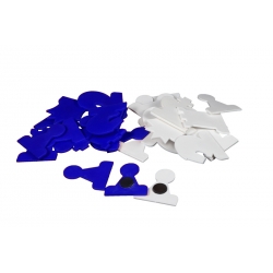 MAGNETIC PIECES for DEMO chessboard white/blue